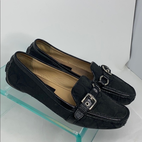 Coach Sz 7.5 Stacie Monogram Logo Flat Loafers - Picture 7 of 9